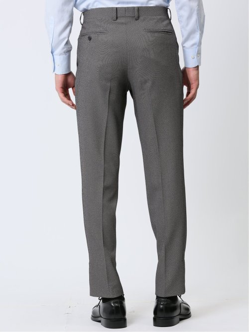 ストレッチウォッシャブル レギュラーフィット 2ボタン2ピーススーツ バーズアイライトグレー