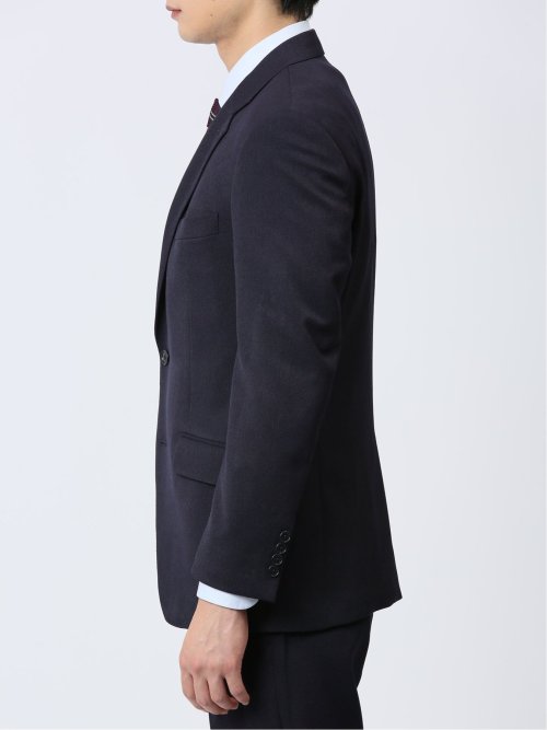 ストレッチウォッシャブル レギュラーフィット 2ボタン2ピーススーツ カルゼ紺