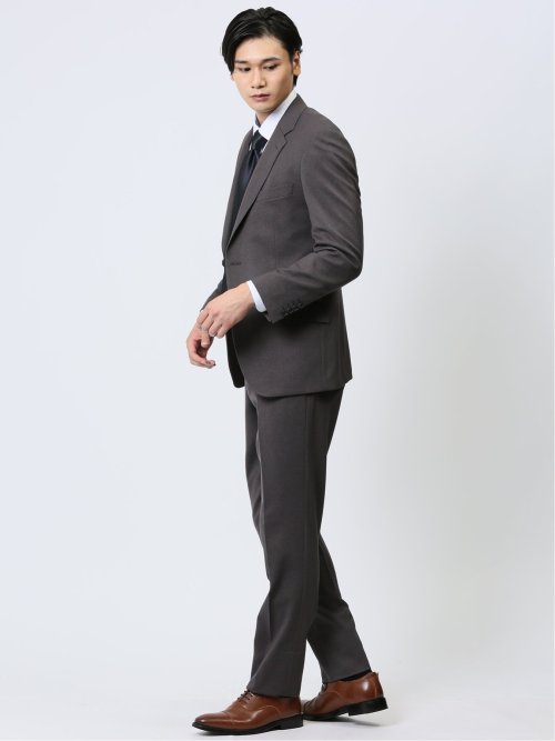 ストレッチウォッシャブル レギュラーフィット 2ボタン2ピーススーツ カルゼグレー