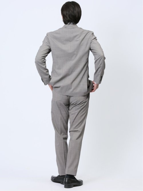 マルゾット/Marzotto ウール混 レギュラーフィット 2ボタン2ピーススーツ チドリ