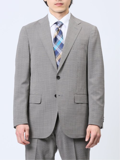 マルゾット/Marzotto ウール混 レギュラーフィット 2ボタン2ピーススーツ チドリ