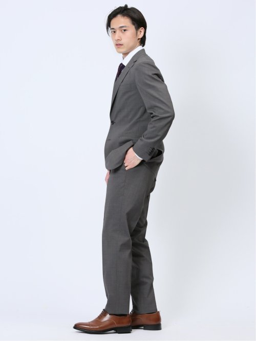 マルゾット/Marzotto ウール混 レギュラーフィット 2ボタン2ピーススーツ グレー