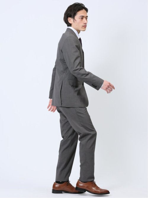 マルゾット/Marzotto ウール混 レギュラーフィット 2ボタン2ピーススーツ グレー
