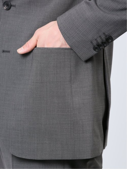 マルゾット/Marzotto ウール混 レギュラーフィット 2ボタン2ピーススーツ グレー