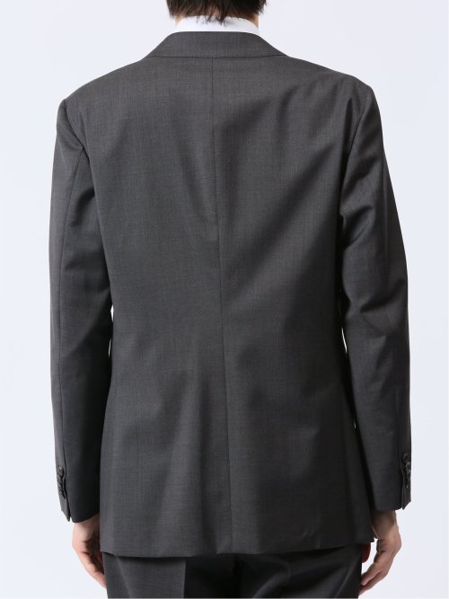 マルゾット/Marzotto ウール レギュラーフィット 2ボタン2ピーススーツ 無地グレー