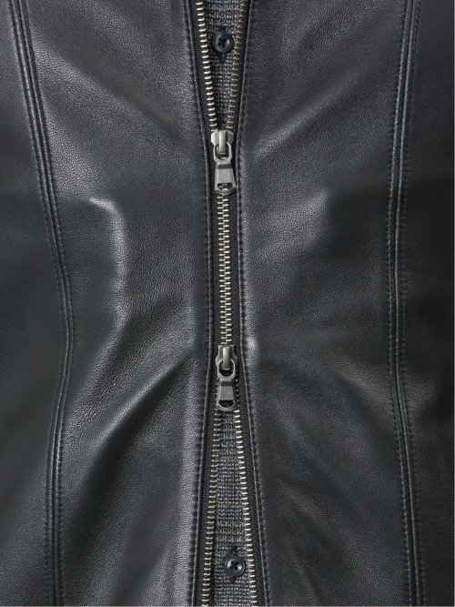ラムレザー シングルライダースジャケット(M 05黒): ジャケット 