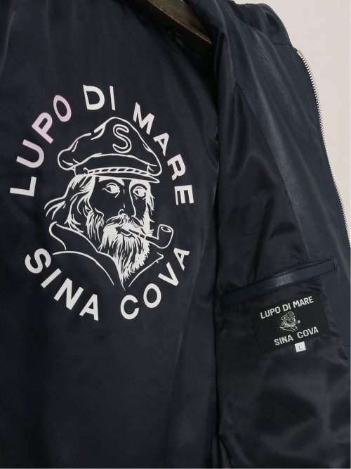 【大きいサイズ】シナコバ/SINA COVA フード付き ラムナッパブルゾン