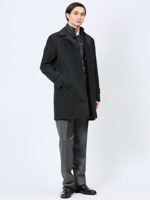 撥水 ライナー付き ステンカラーコート