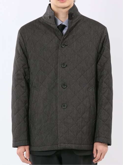 デニム調 中綿キルトコート