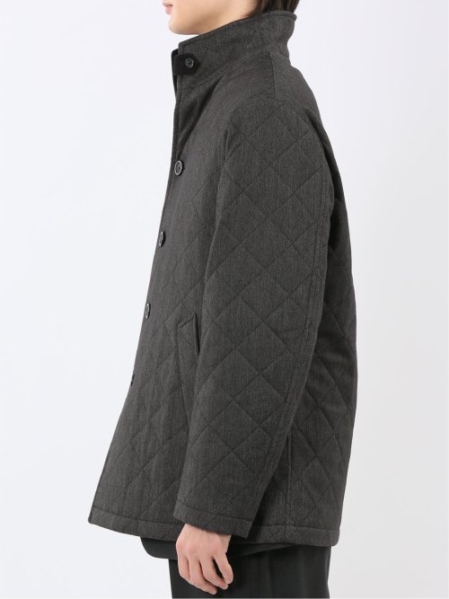デニム調 中綿キルトコート