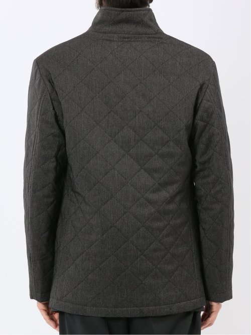 デニム調 中綿キルトコート