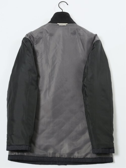 デニム調 中綿キルトコート