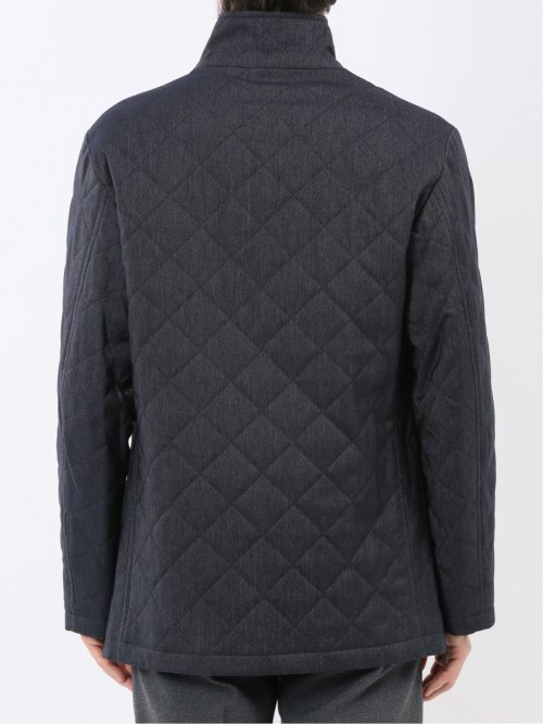 デニム調 中綿キルトコート