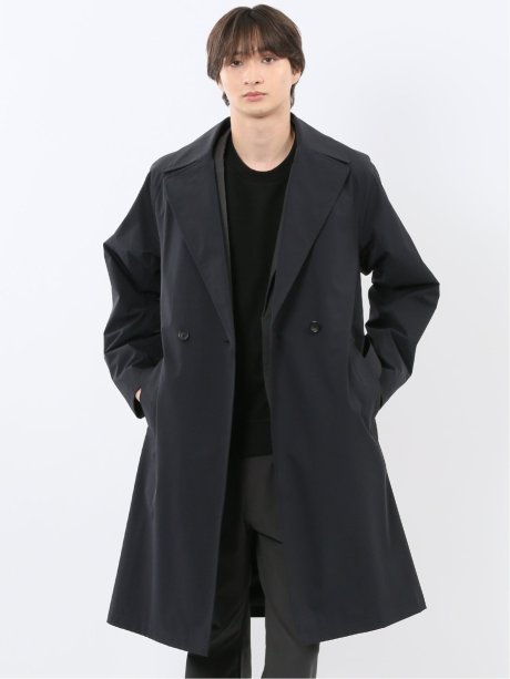 撥水 ストレッチ ライナー付き ダブルトレンチコート