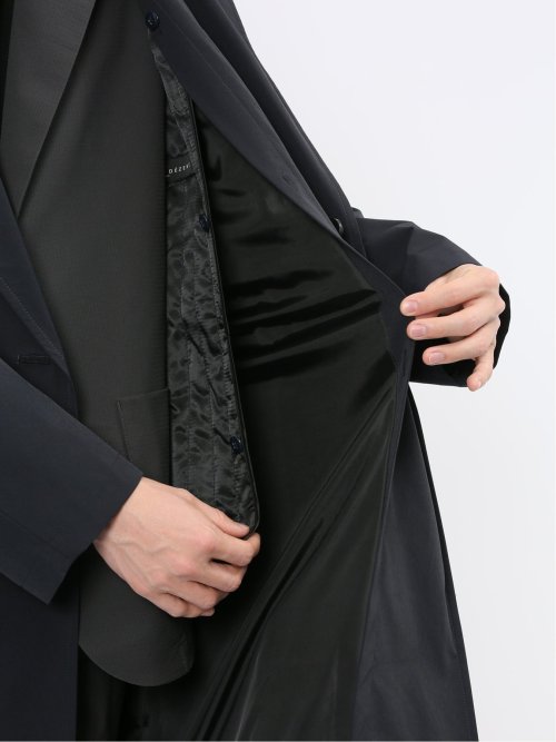 撥水 ストレッチ ライナー付き ダブルトレンチコート