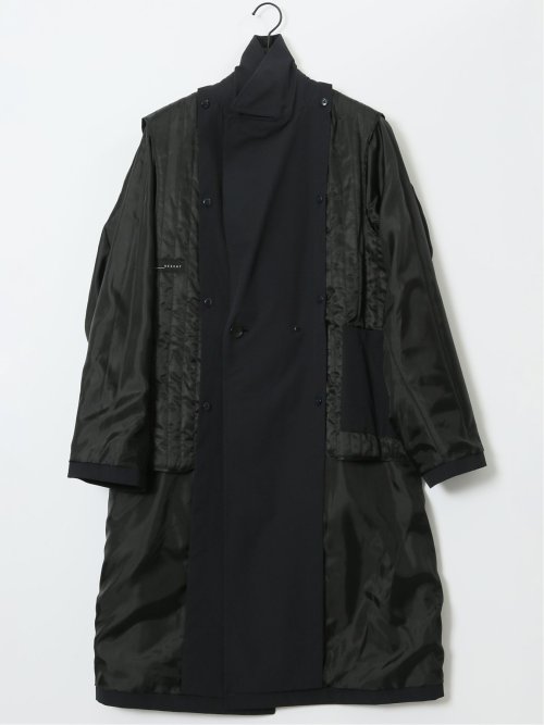撥水 ストレッチ ライナー付き ダブルトレンチコート