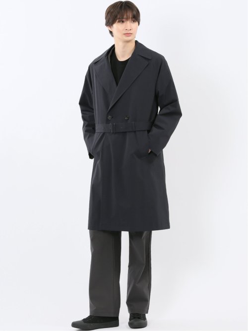 撥水 ストレッチ ライナー付き ダブルトレンチコート