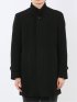 尾州ウール混 スタンドカラーコート カルゼ