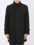 尾州ウール混 スタンドカラーコート カルゼ