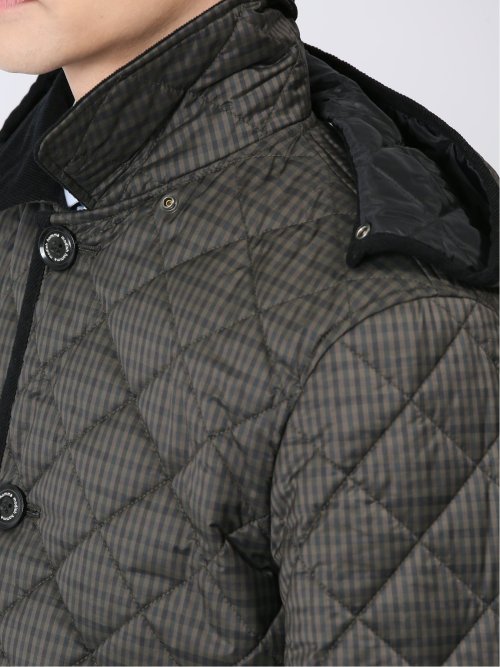 フード着脱 中綿キルティングジャケット