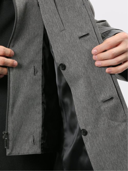 撥水防風 ライナー付き レイヤードコート