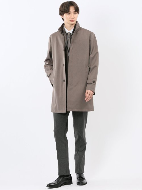 撥水防風 ライナー付き レイヤードコート