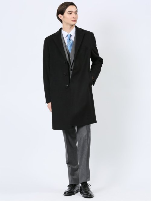 ウール混 ショートビーバー チェスターコート