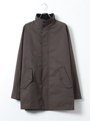 【大きいサイズ】コート メンズ ビジネス ストレッチ 撥水 中綿 スタンドカラー 比翼 フルジップ ハーフ オックス