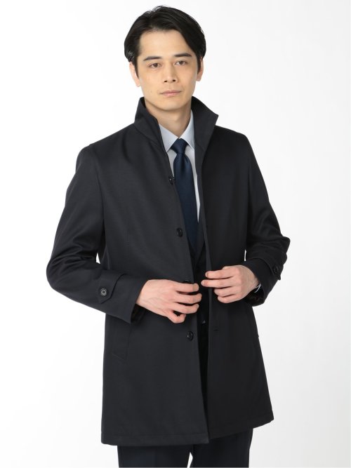 撥水 カルゼ組織イタリアンカラーコート 紺 M 75紺 ジャケット アウター Taka Q Online Shop タカキューオンラインショップ 公式通販