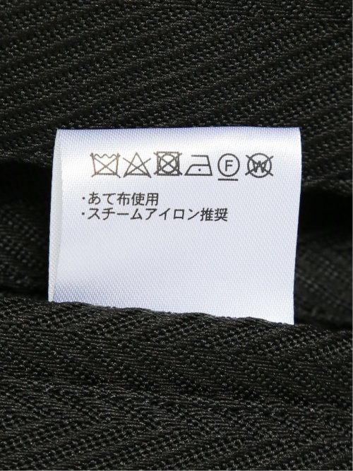 撥水防風 イタリアンカラーコート ヘリンボン黒