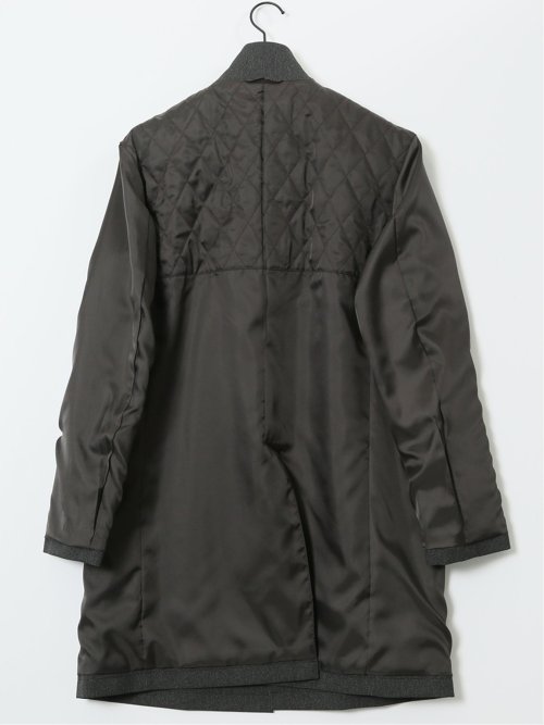 撥水 スタンドカラーコート カルゼグレー