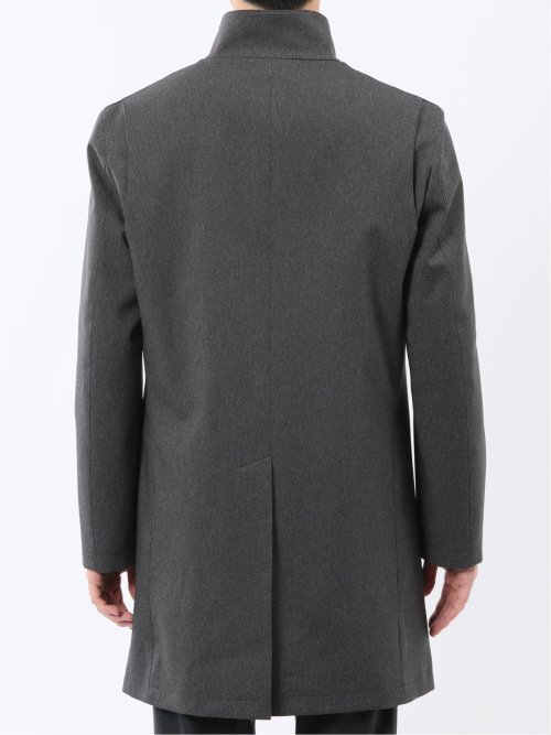 撥水 スタンドカラーコート カルゼグレー