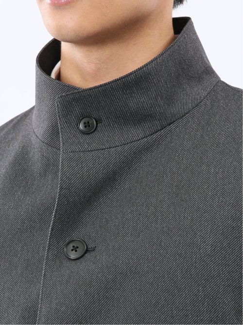 撥水 スタンドカラーコート カルゼグレー(S 06グレー): アウター