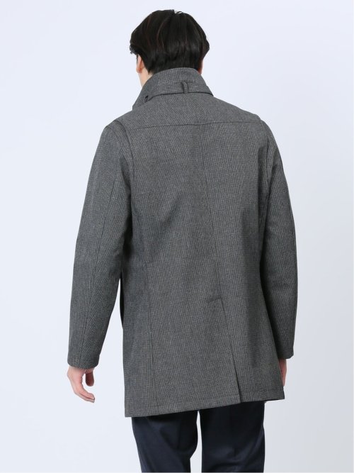 撥水防風 スタンドカラーコート ホップサック黒