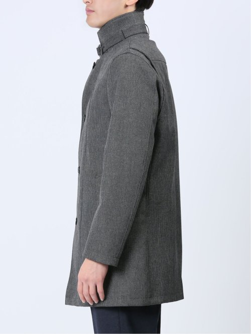 撥水防風 スタンドカラーコート ホップサック黒