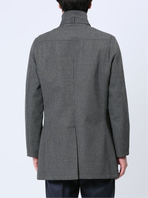 撥水防風 スタンドカラーコート ホップサック黒