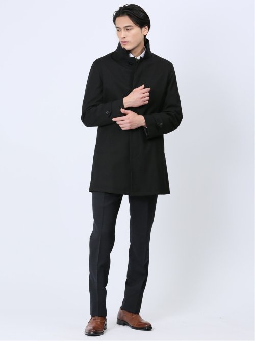 撥水防風 スタンドカラーコート