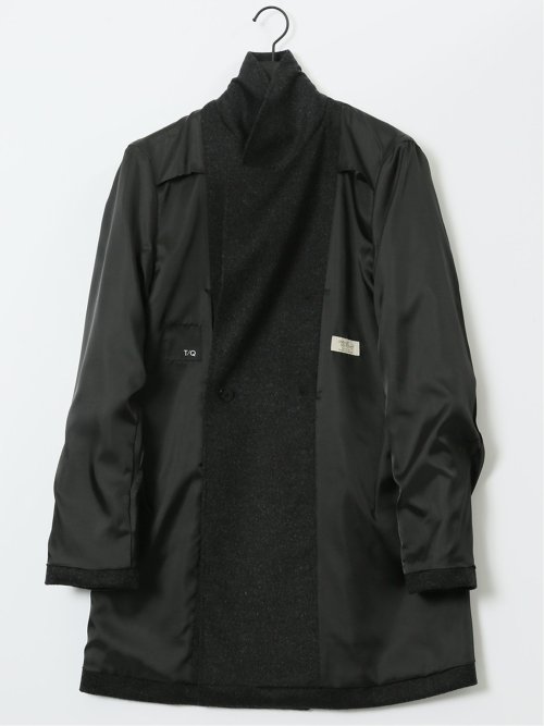 ウールビーバー ピーコート 無地グレー