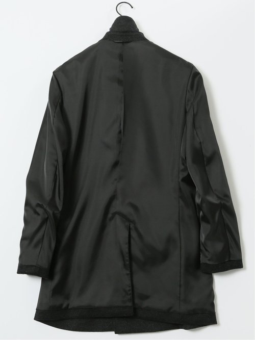 ウールビーバー ピーコート 無地グレー