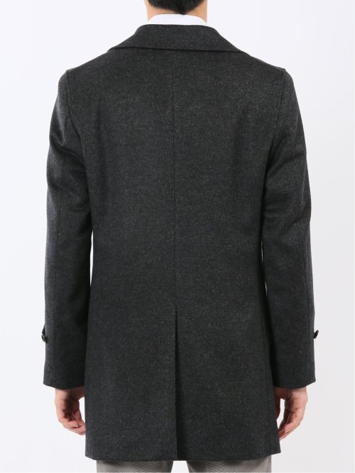 ウールビーバー ピーコート 無地グレー