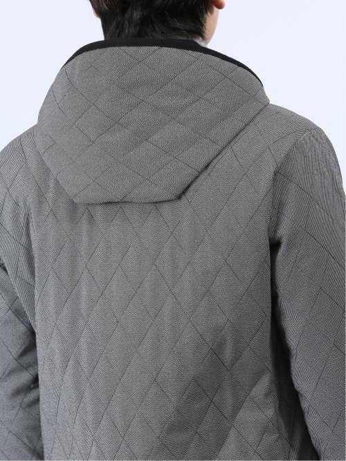 フード着脱 中綿キルティングジャケット