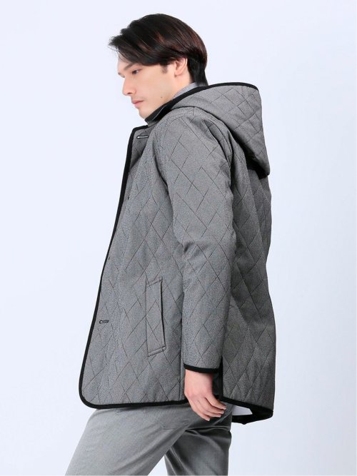 フード着脱 中綿キルティングジャケット