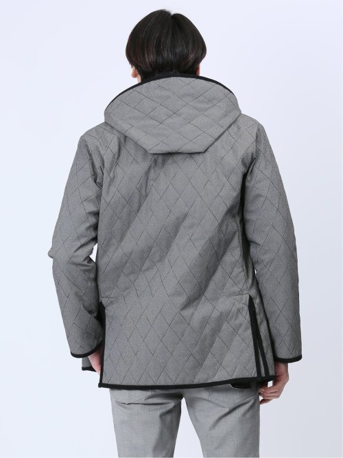 フード着脱 中綿キルティングジャケット