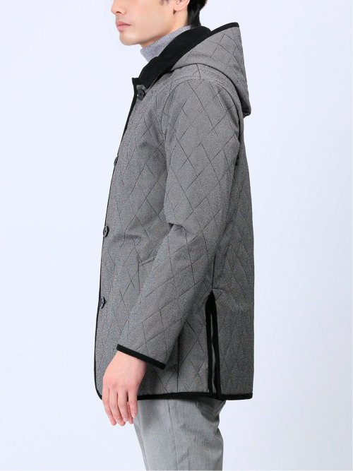 フード着脱 中綿キルティングジャケット