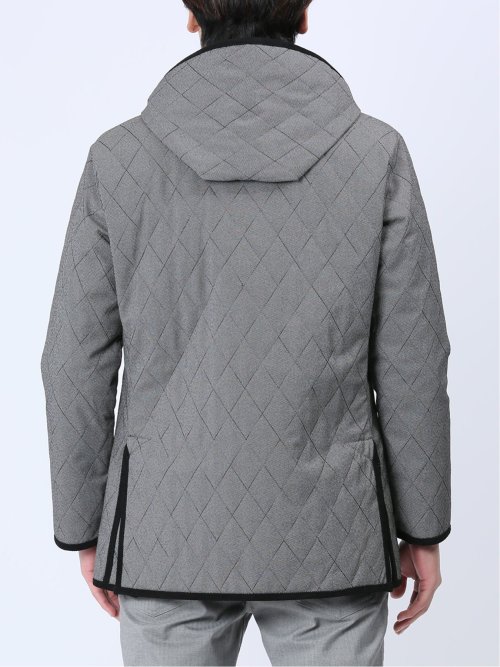 フード着脱 中綿キルティングジャケット