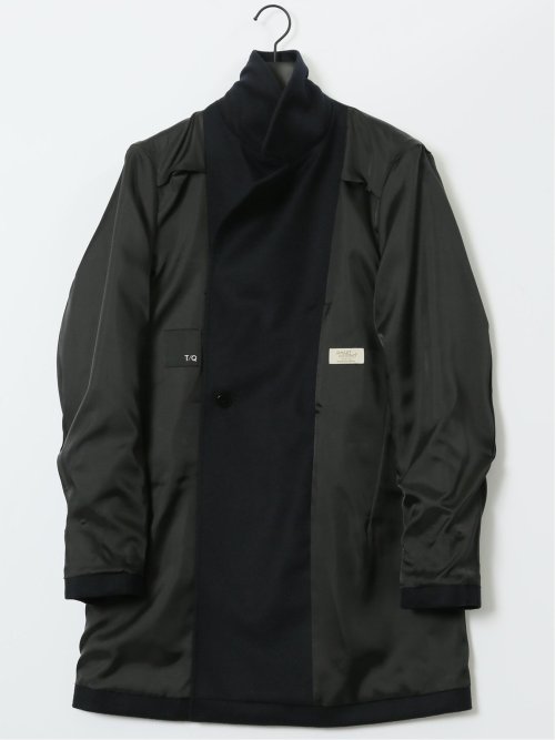 ウールビーバー ピーコート 無地紺