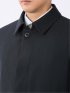 コート メンズ ビジネス 撥水 ライナー付き ステンカラー 比翼 4ボタン ミドル 紺