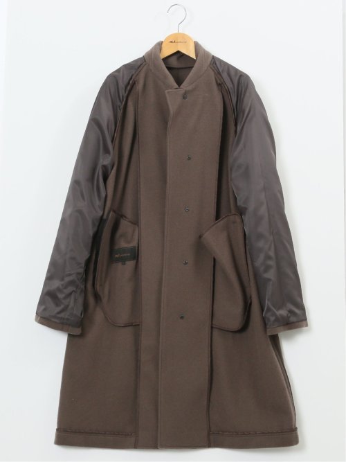 ウール100% リラクシング ステンカラーコート(M 04グレー): アウター