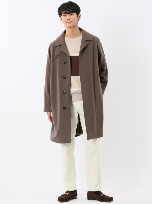 ウール100% リラクシング ステンカラーコート