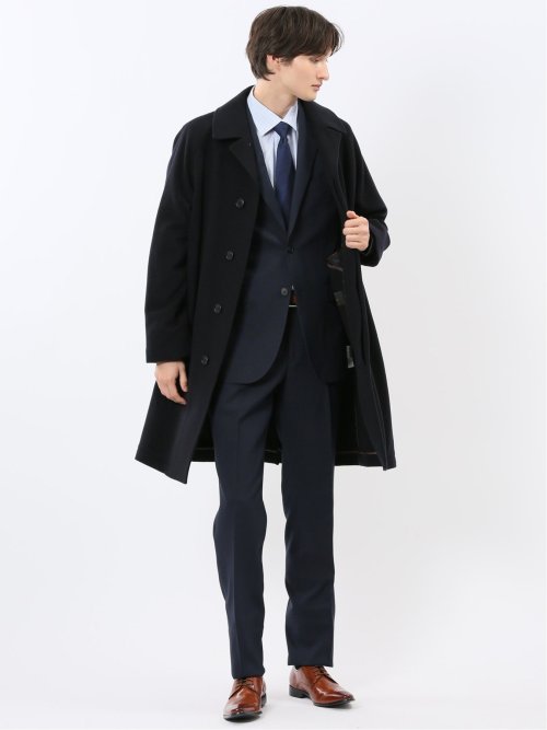 ウール100% リラクシング ステンカラーコート